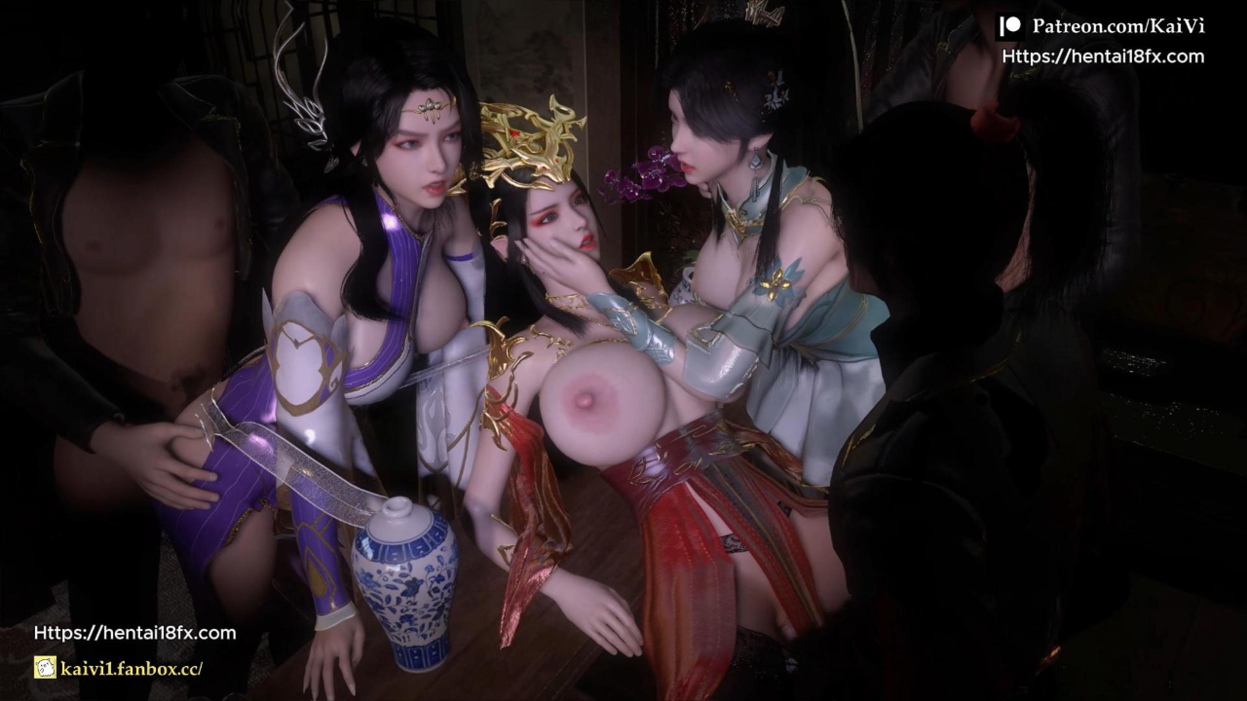 Hentai 3D Mỹ Đỗ Toa Nữ Vương, Huyền Y, Huân Nhi Đấu Phá Thương Khung